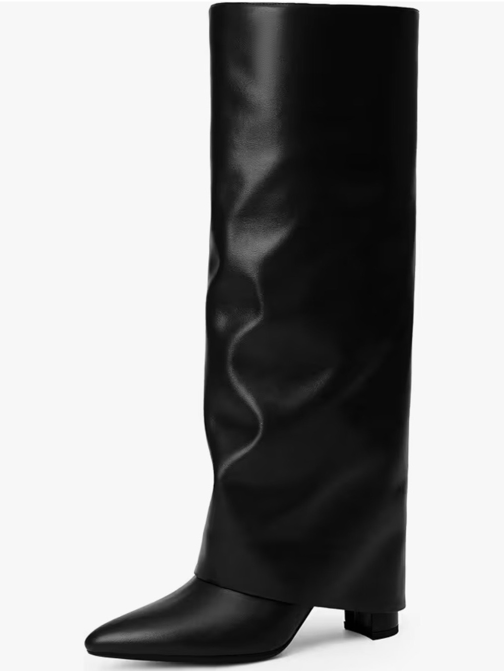 Tall Black Leather Women's Boot